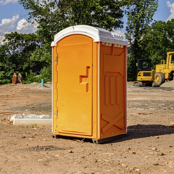 can i customize the exterior of the porta potties with my event logo or branding in South Webster